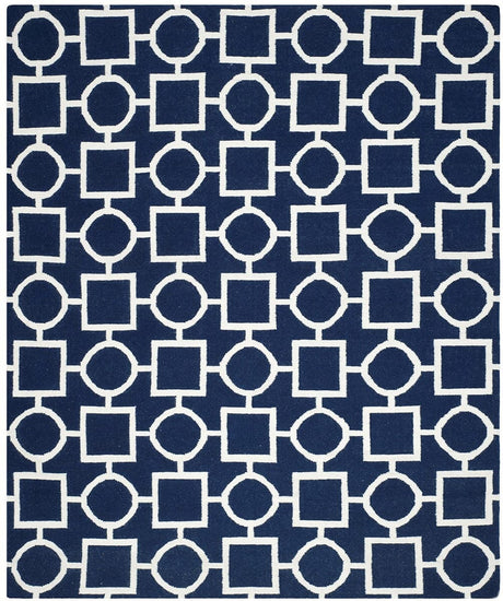 Safavieh Dhurries Dhu639D Navy / Ivory Rugs - Safavieh - dhu639d - 6r