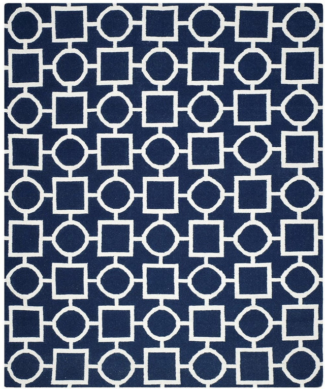 Safavieh Dhurries Dhu639D Navy / Ivory Rugs - Safavieh - dhu639d - 6r