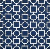 Safavieh Dhurries Dhu639D Navy / Ivory Rugs - Safavieh - dhu639d - 6sq