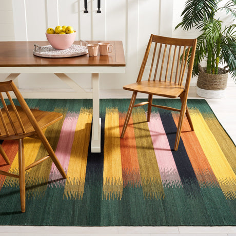 Safavieh Dhurries Dhu642Y Brown/Yellow Rug - Safavieh - dhu642y - 28
