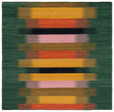 Safavieh Dhurries Dhu642Y Brown/Yellow Rug - Safavieh - dhu642y - 6sq