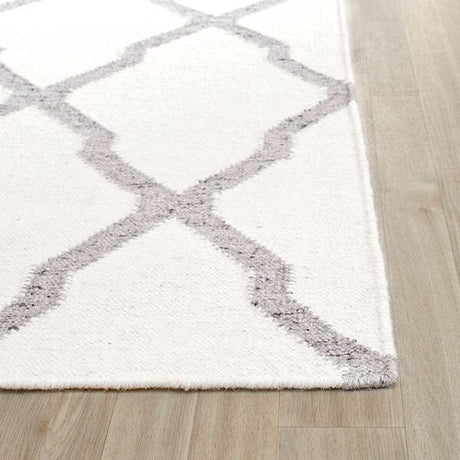 Safavieh Dhurries Dhu645A Ivory / Grey Rugs - Safavieh - dhu645a - 3