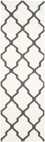 Safavieh Dhurries Dhu645B Ivory / Charcoal Rugs - Safavieh - dhu645b - 28