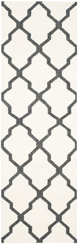 Safavieh Dhurries Dhu645B Ivory / Charcoal Rugs - Safavieh - dhu645b - 28