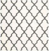 Safavieh Dhurries Dhu645B Ivory / Charcoal Rugs - Safavieh - dhu645b - 6sq