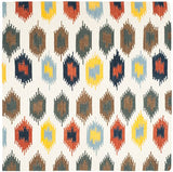 Safavieh Dhurries Dhu648A Ivory / Multi Rugs - Safavieh - dhu648a - 6sq