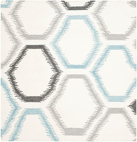 Safavieh Dhurries Dhu655A Ivory / Multi Rugs - Safavieh - dhu655a - 6sq