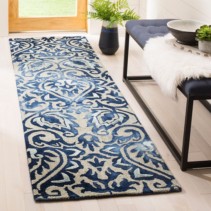 Safavieh Dip Dye Ddy511K Royal Blue / Beige Rugs - Safavieh - ddy511k - 7sq