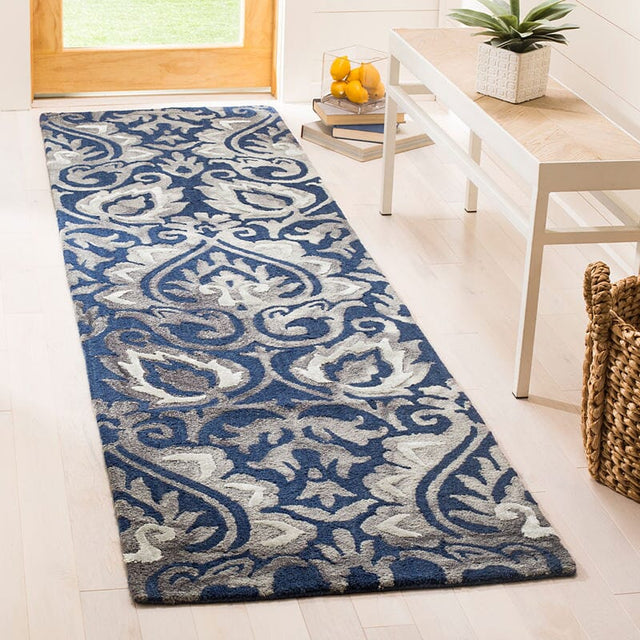 Safavieh Dip Dye Ddy511N Navy / Grey Rugs - Safavieh - ddy511n - 7sq