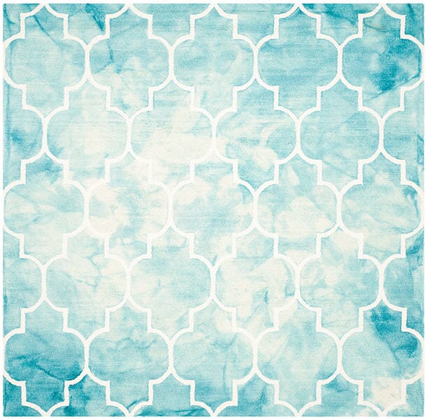 Safavieh Dip Dye Ddy535D Turquoise / Ivory Rugs - Safavieh - ddy535d - 7sq