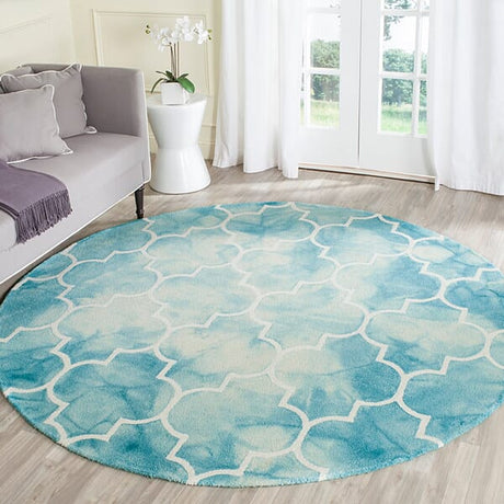 Safavieh Dip Dye Ddy535D Turquoise / Ivory Rugs - Safavieh - ddy535d - 7sq