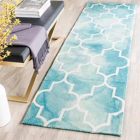 Safavieh Dip Dye Ddy535D Turquoise / Ivory Rugs - Safavieh - ddy535d - 7sq