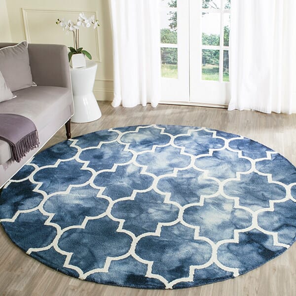 Safavieh Dip Dye Ddy535N Navy / Ivory Rugs - Safavieh - ddy535n - 7sq