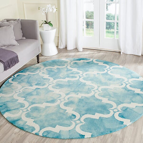 Safavieh Dip Dye Ddy536D Turquoise / Ivory Rugs - Safavieh - ddy536d - 7sq