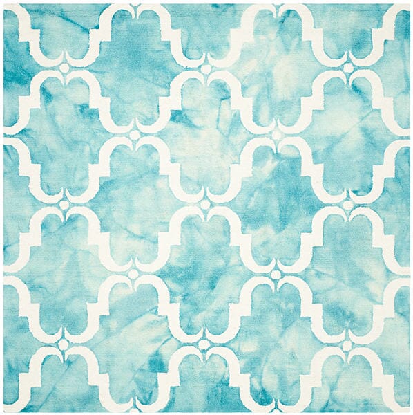 Safavieh Dip Dye Ddy536D Turquoise / Ivory Rugs - Safavieh - ddy536d - 7sq