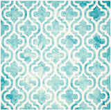 Safavieh Dip Dye Ddy537D Turquoise / Ivory Rugs - Safavieh - ddy537d - 7sq