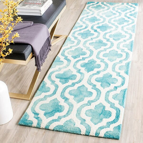 Safavieh Dip Dye Ddy537D Turquoise / Ivory Rugs - Safavieh - ddy537d - 7sq