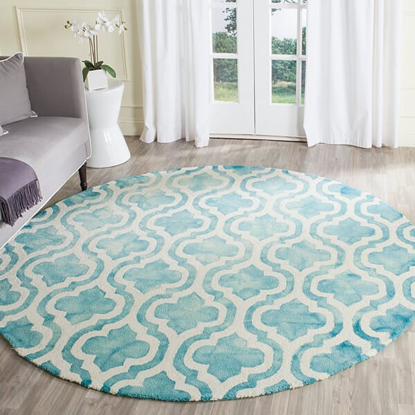 Safavieh Dip Dye Ddy537D Turquoise / Ivory Rugs - Safavieh - ddy537d - 7sq