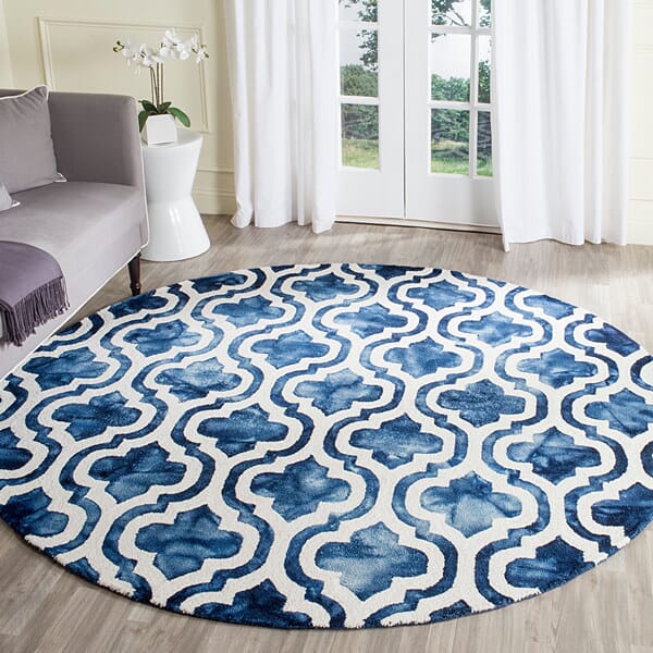 Safavieh Dip Dye Ddy537N Navy / Ivory Rugs - Safavieh - ddy537n - 7sq