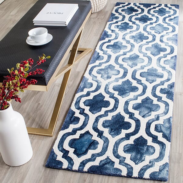 Safavieh Dip Dye Ddy537N Navy / Ivory Rugs - Safavieh - ddy537n - 7sq