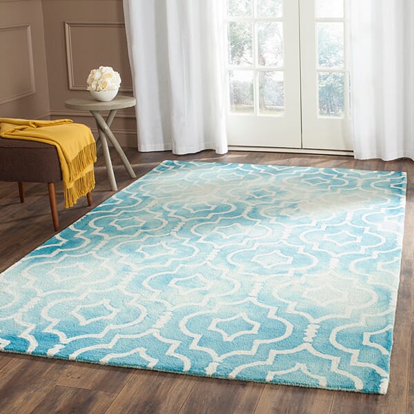 Safavieh Dip Dye Ddy538D Turquoise / Ivory Rugs - Safavieh - ddy538d - 2