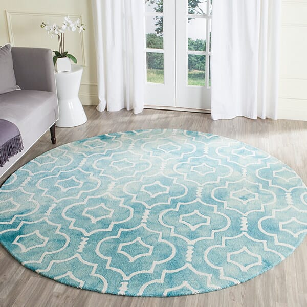 Safavieh Dip Dye Ddy538D Turquoise / Ivory Rugs - Safavieh - ddy538d - 7sq