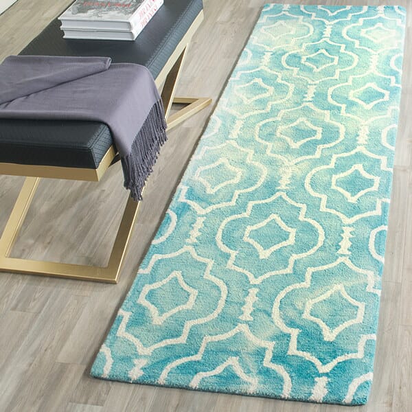 Safavieh Dip Dye Ddy538D Turquoise / Ivory Rugs - Safavieh - ddy538d - 7sq