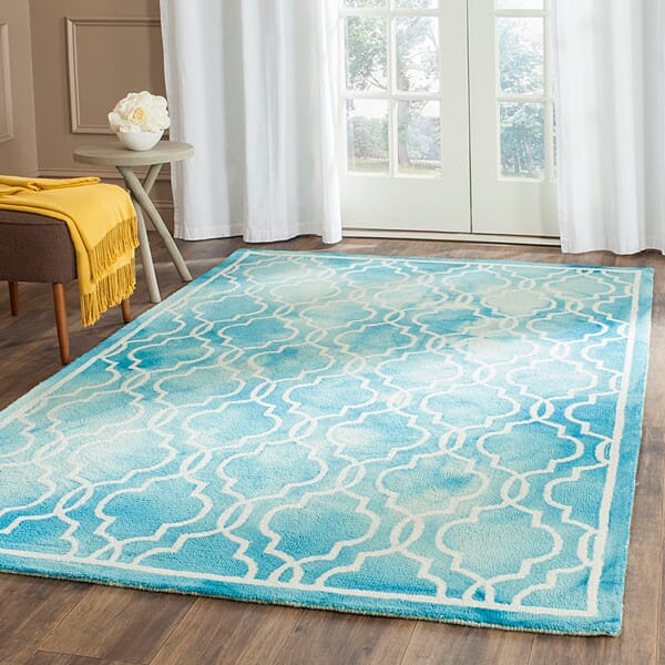 Safavieh Dip Dye Ddy539D Turquoise / Ivory Rugs - Safavieh - ddy539d - 2