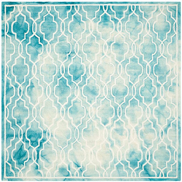 Safavieh Dip Dye Ddy539D Turquoise / Ivory Rugs - Safavieh - ddy539d - 7sq