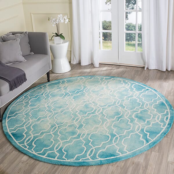 Safavieh Dip Dye Ddy539D Turquoise / Ivory Rugs - Safavieh - ddy539d - 7sq