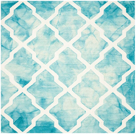 Safavieh Dip Dye Ddy540D Turquoise / Ivory Rugs - Safavieh - ddy540d - 7sq