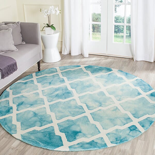 Safavieh Dip Dye Ddy540D Turquoise / Ivory Rugs - Safavieh - ddy540d - 7sq