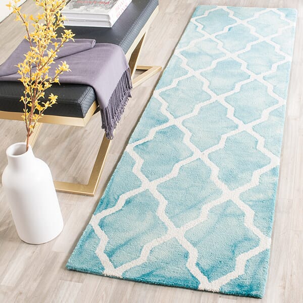 Safavieh Dip Dye Ddy540D Turquoise / Ivory Rugs - Safavieh - ddy540d - 7sq