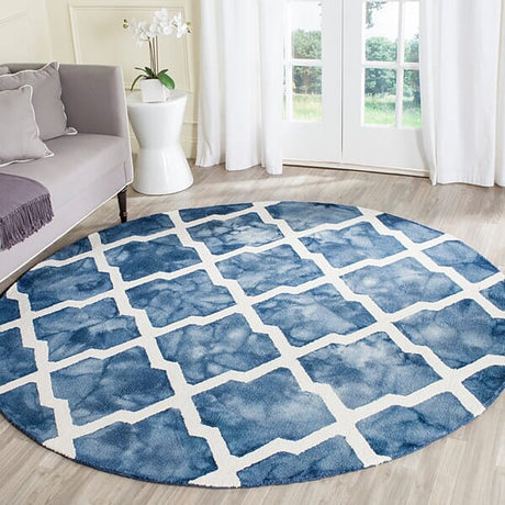 Safavieh Dip Dye Ddy540N Navy / Ivory Rugs - Safavieh - ddy540n - 7sq