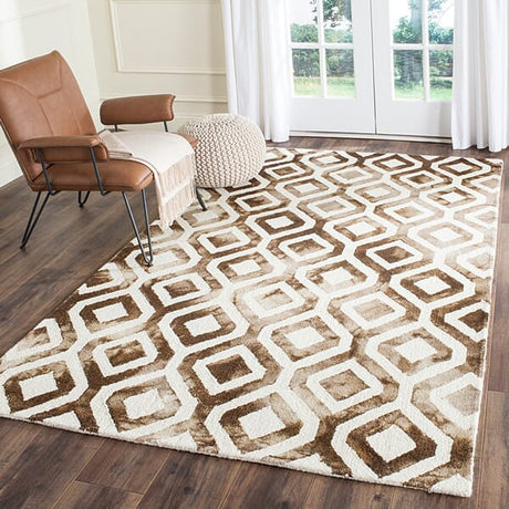 Safavieh Dip Dye Ddy679L Ivory / Chocolate Rugs - Safavieh - ddy679l - 2