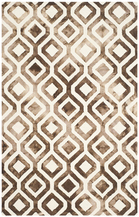 Safavieh Dip Dye Ddy679L Ivory / Chocolate Rugs - Safavieh - ddy679l - 2