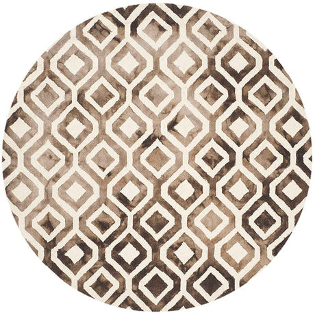 Safavieh Dip Dye Ddy679L Ivory / Chocolate Rugs - Safavieh - ddy679l - 7r