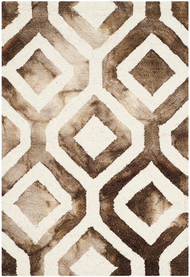 Safavieh Dip Dye Ddy679L Ivory / Chocolate Rugs - Safavieh - ddy679l - 7r