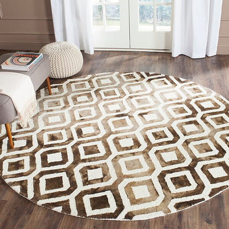 Safavieh Dip Dye Ddy679L Ivory / Chocolate Rugs - Safavieh - ddy679l - 7sq