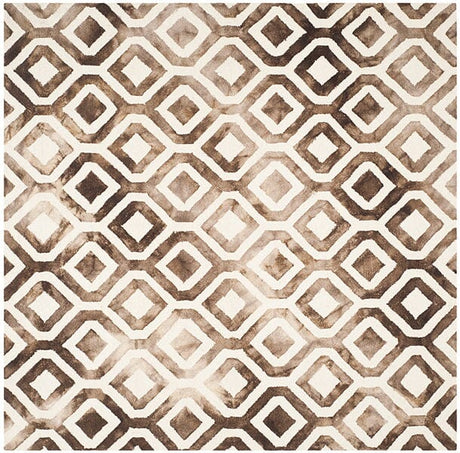 Safavieh Dip Dye Ddy679L Ivory / Chocolate Rugs - Safavieh - ddy679l - 7sq