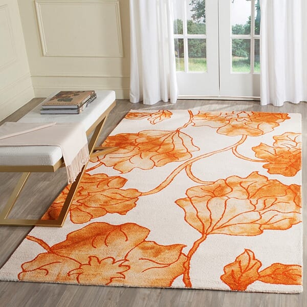 Safavieh Dip Dye Ddy683A Ivory / Orange Rugs - Safavieh - ddy683a - 2