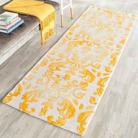 Safavieh Dip Dye Ddy689A Ivory / Gold Rugs - Safavieh - ddy689a - 7sq