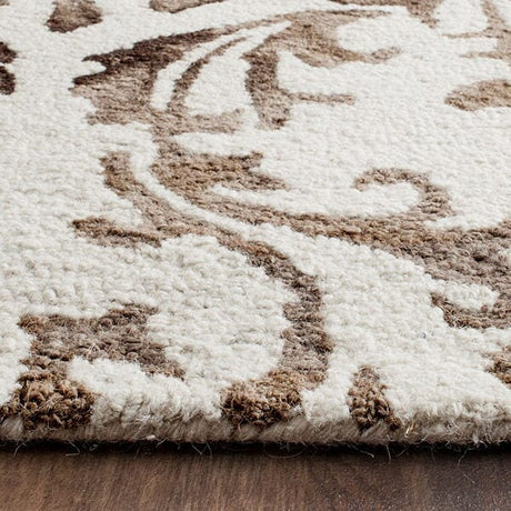 Safavieh Dip Dye Ddy689B Ivory / Chocolate Rugs - Safavieh - ddy689b - 2