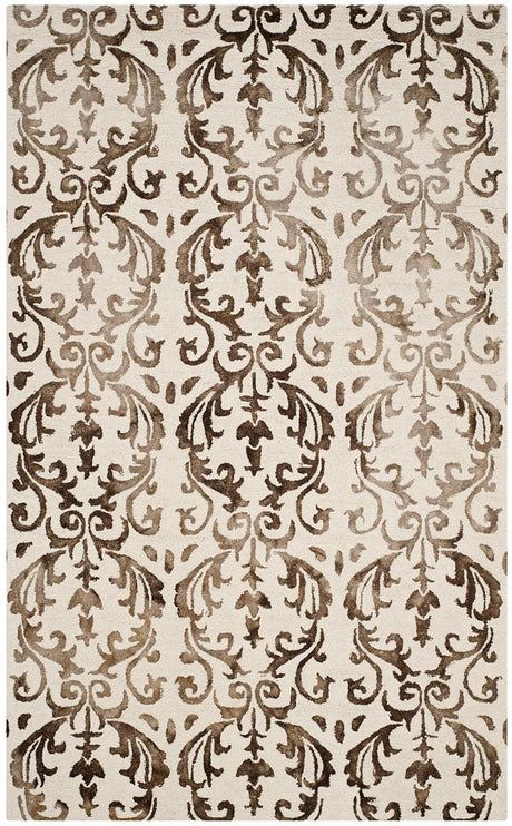 Safavieh Dip Dye Ddy689B Ivory / Chocolate Rugs - Safavieh - ddy689b - 2