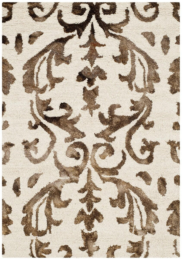 Safavieh Dip Dye Ddy689B Ivory / Chocolate Rugs - Safavieh - ddy689b - 7r