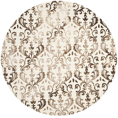 Safavieh Dip Dye Ddy689B Ivory / Chocolate Rugs - Safavieh - ddy689b - 7r