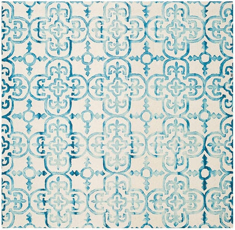 Safavieh Dip Dye Ddy711H Ivory / Turquoise Rugs - Safavieh - ddy711h - 7sq