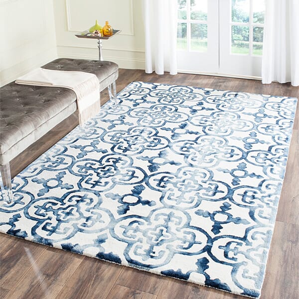 Safavieh Dip Dye Ddy711P Ivory / Navy Rugs - Safavieh - ddy711p - 2