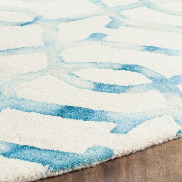 Safavieh Dip Dye Ddy712H Ivory / Turquoise Rugs - Safavieh - ddy712h - 2