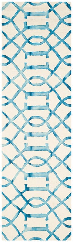 Safavieh Dip Dye Ddy712H Ivory / Turquoise Rugs - Safavieh - ddy712h - 26